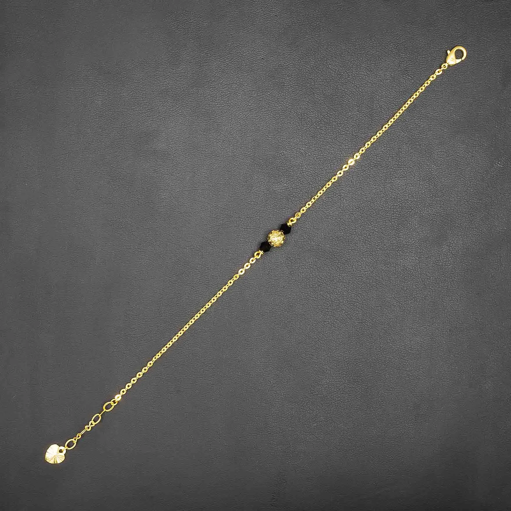 24ct Heavy Gold Plated Stone Bracelet Bangle PSBR8B-051