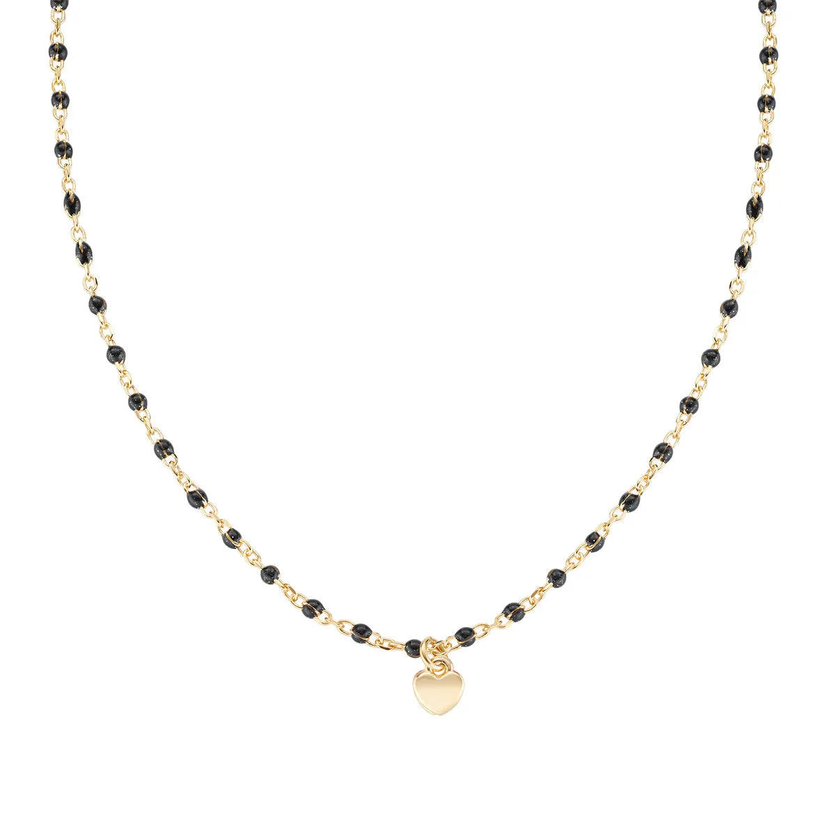 Amen 18k/925 Vermeil Enamel Heart Necklaces