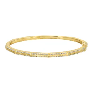 ANNABELLE  GEOMETRIC SHAPED DIAMOND BANGLE BRACELET