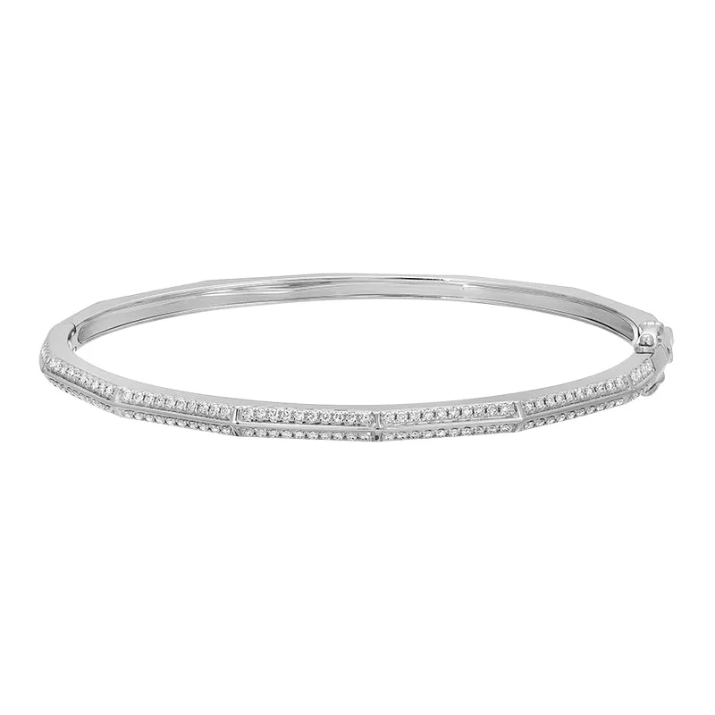 ANNABELLE  GEOMETRIC SHAPED DIAMOND BANGLE BRACELET