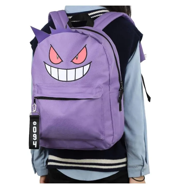 Backpack - Pokmon Gengar 3d - 16" Backpack with Chunky Webbing Strap