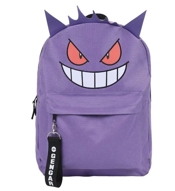 Backpack - Pokmon Gengar 3d - 16" Backpack with Chunky Webbing Strap