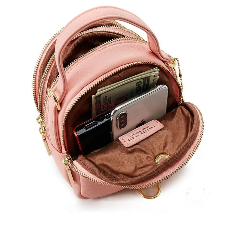 FOREVER YOUNG Mini Backpack or Crossbody Shoulder Bag