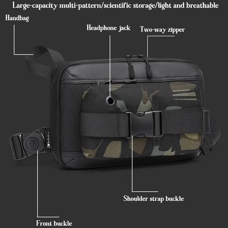 Functional Men Chest Bag Versatile Messenger Bag For Everyday Use