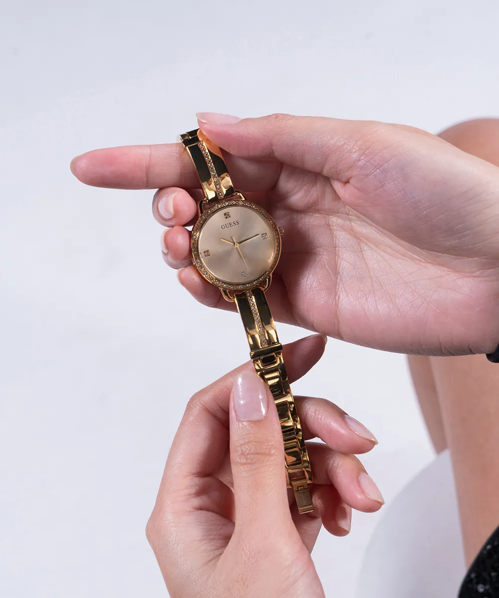 GUESS Ladies Gold Tone Analog Watch