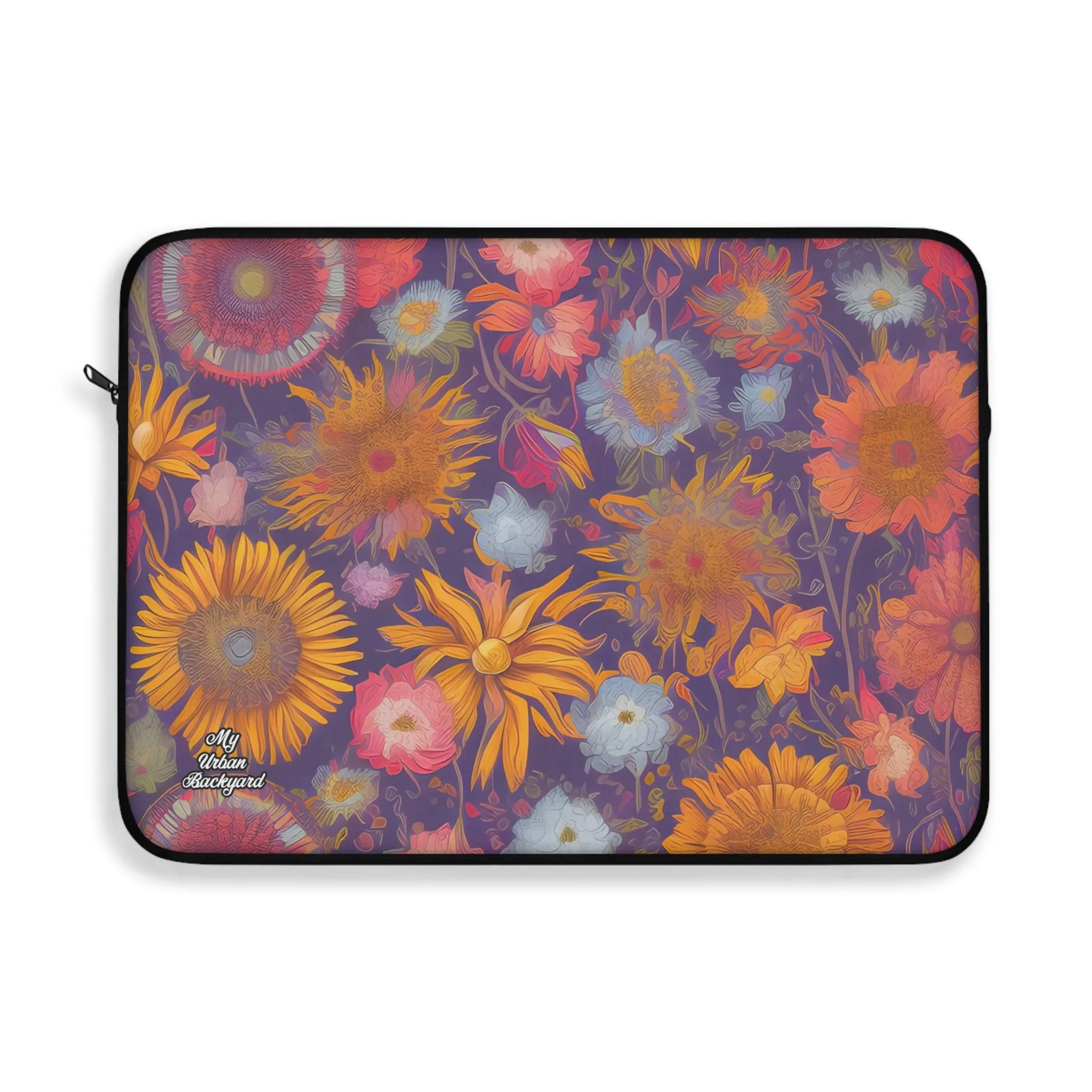 Muted Flowers, Laptop Carrying Case, Top Loading Sleeve for School or Work