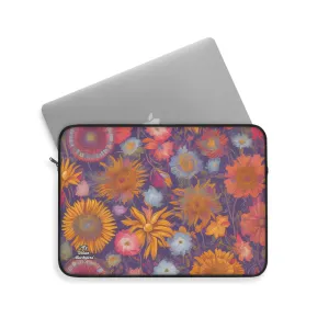 Muted Flowers, Laptop Carrying Case, Top Loading Sleeve for School or Work