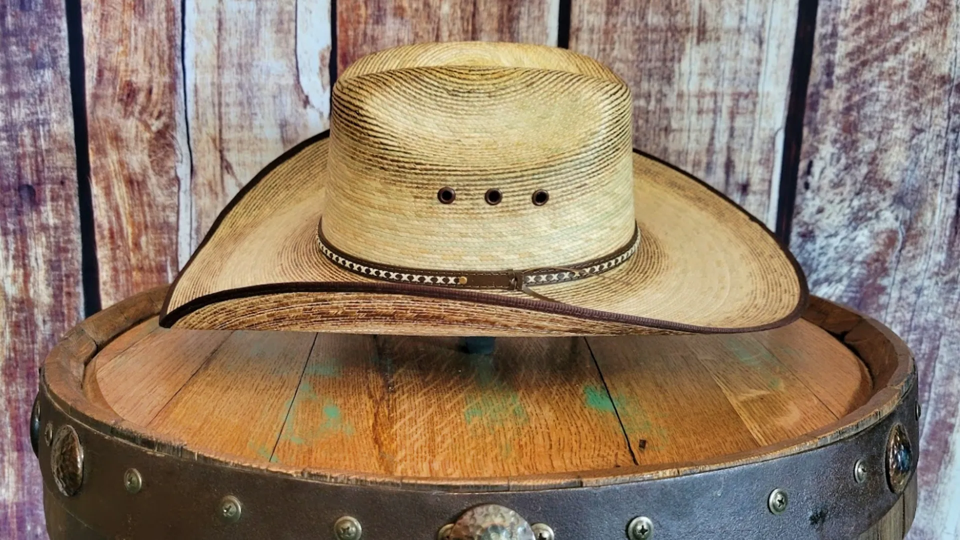 Palm Hat the "Comanche B" by Charlie 1 Horse CSCMCEB-3041BB