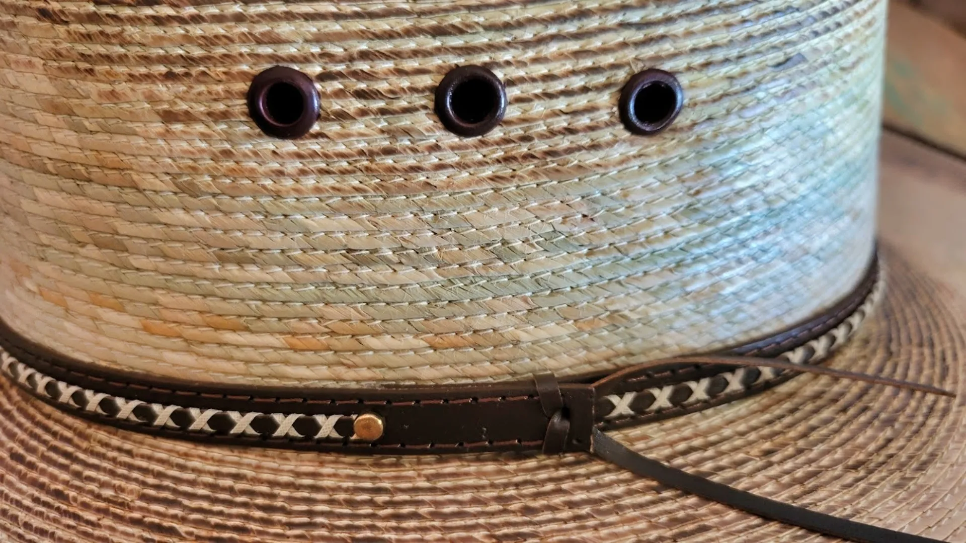 Palm Hat the "Comanche B" by Charlie 1 Horse CSCMCEB-3041BB