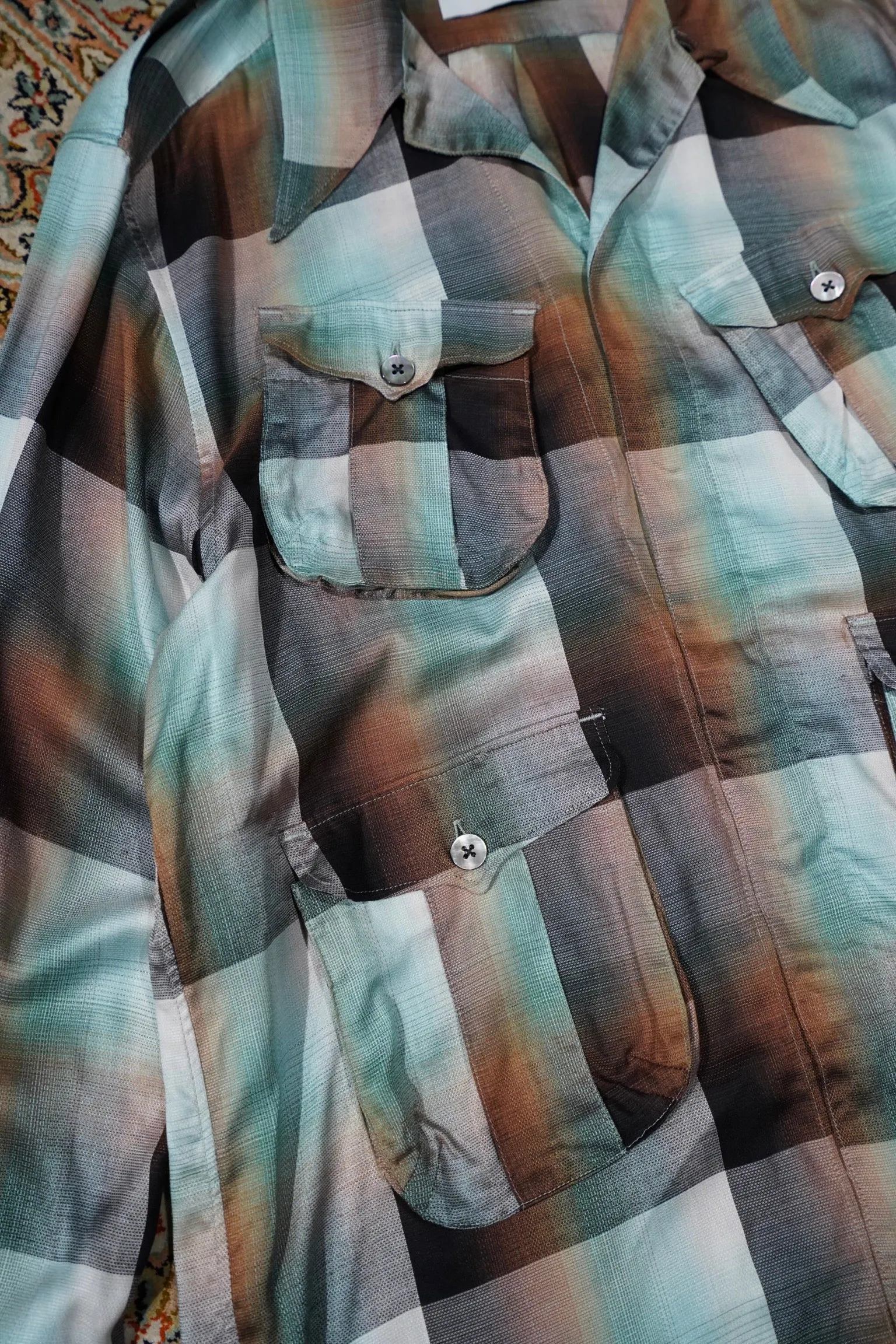 SUGARHILL Ombre Panama Fatigue Shirt (GREEN)