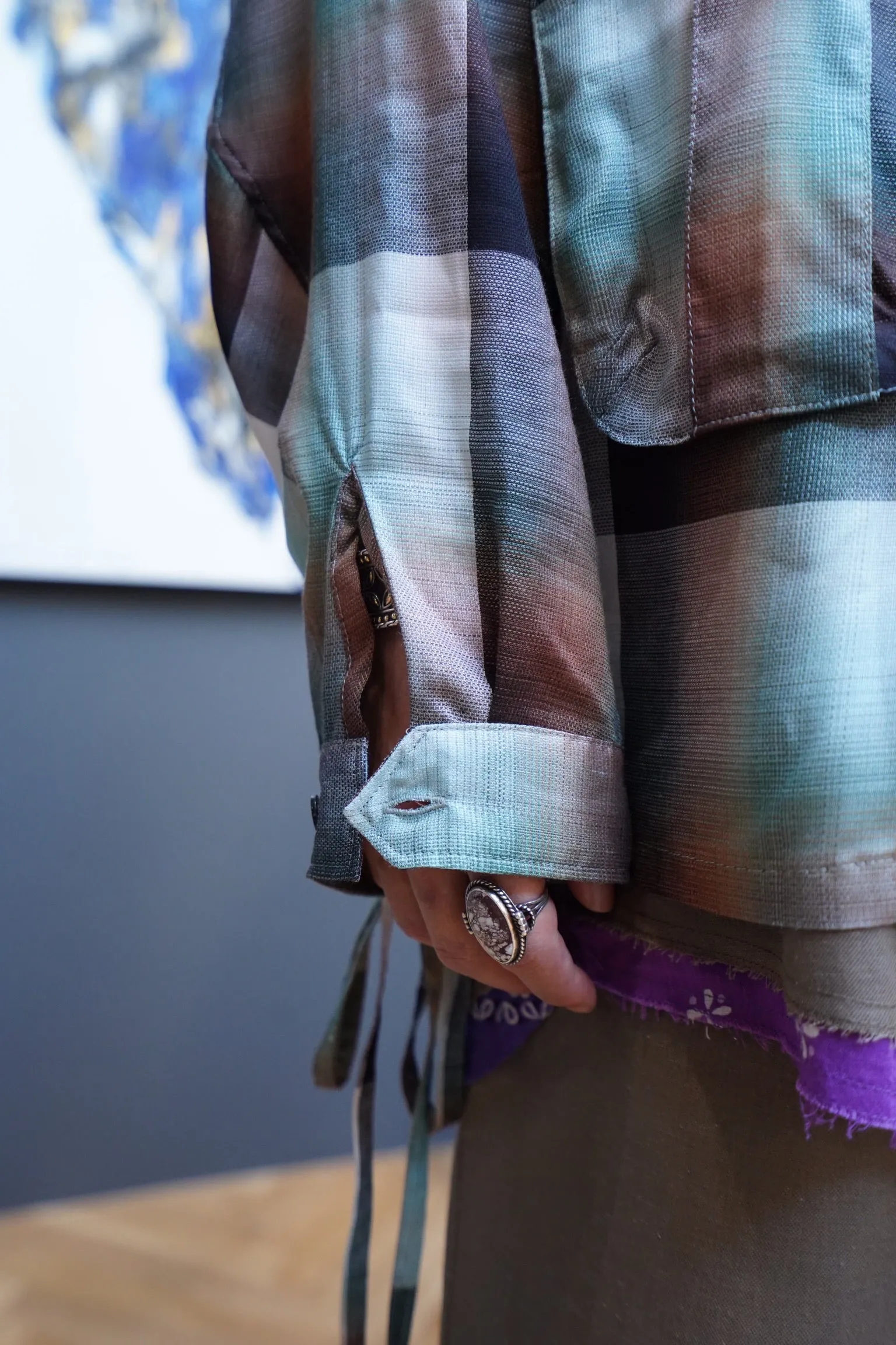 SUGARHILL Ombre Panama Fatigue Shirt (GREEN)