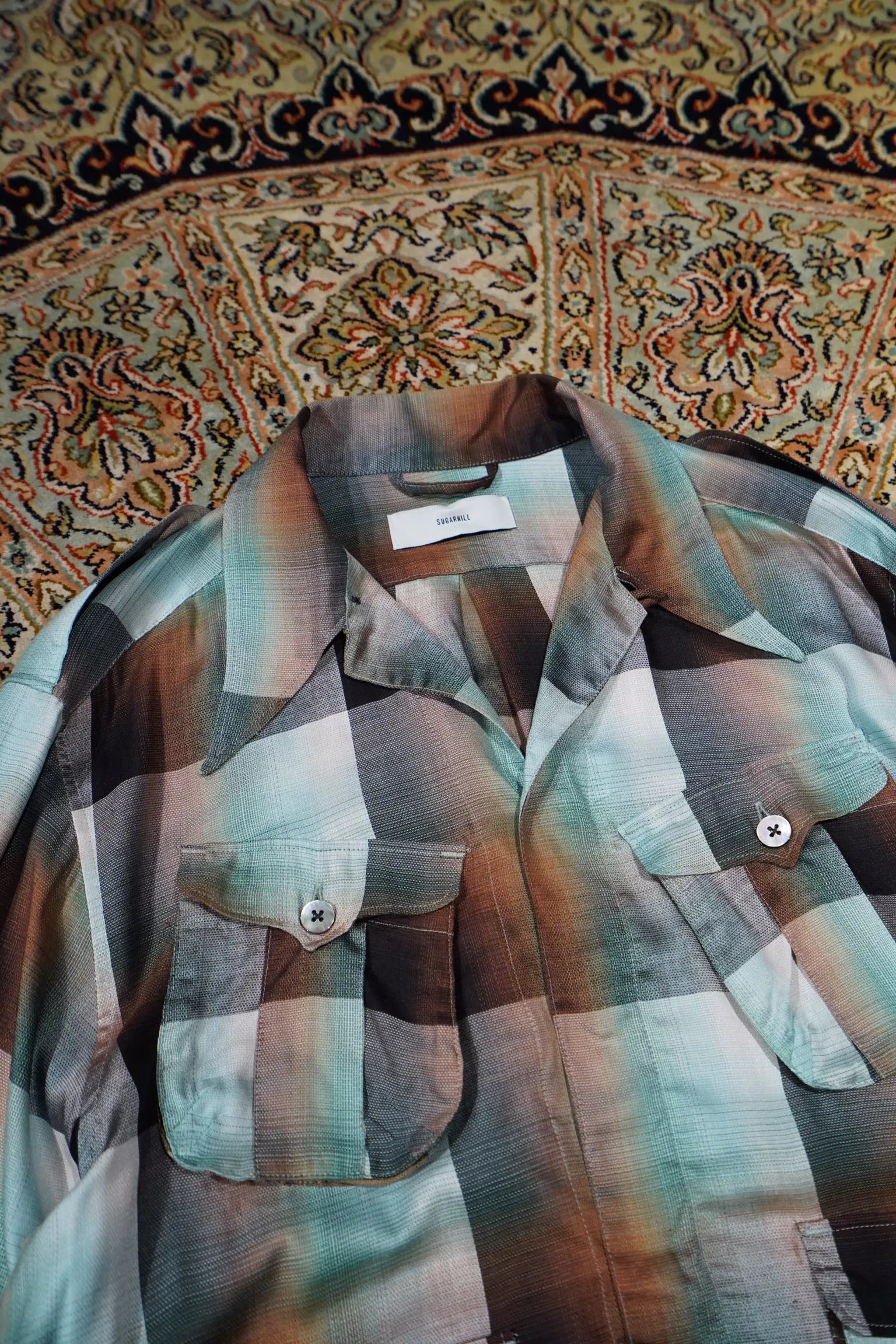 SUGARHILL Ombre Panama Fatigue Shirt (GREEN)