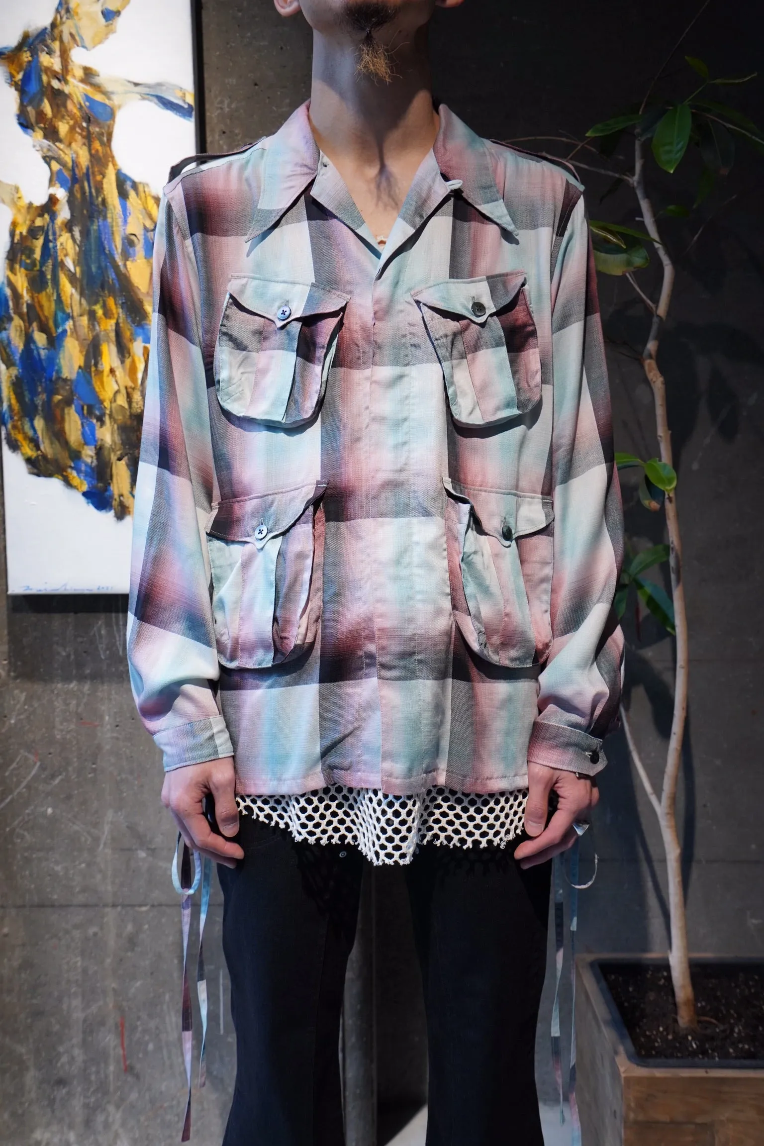 SUGARHILL Ombre Panama Fatigue Shirt (PINK)