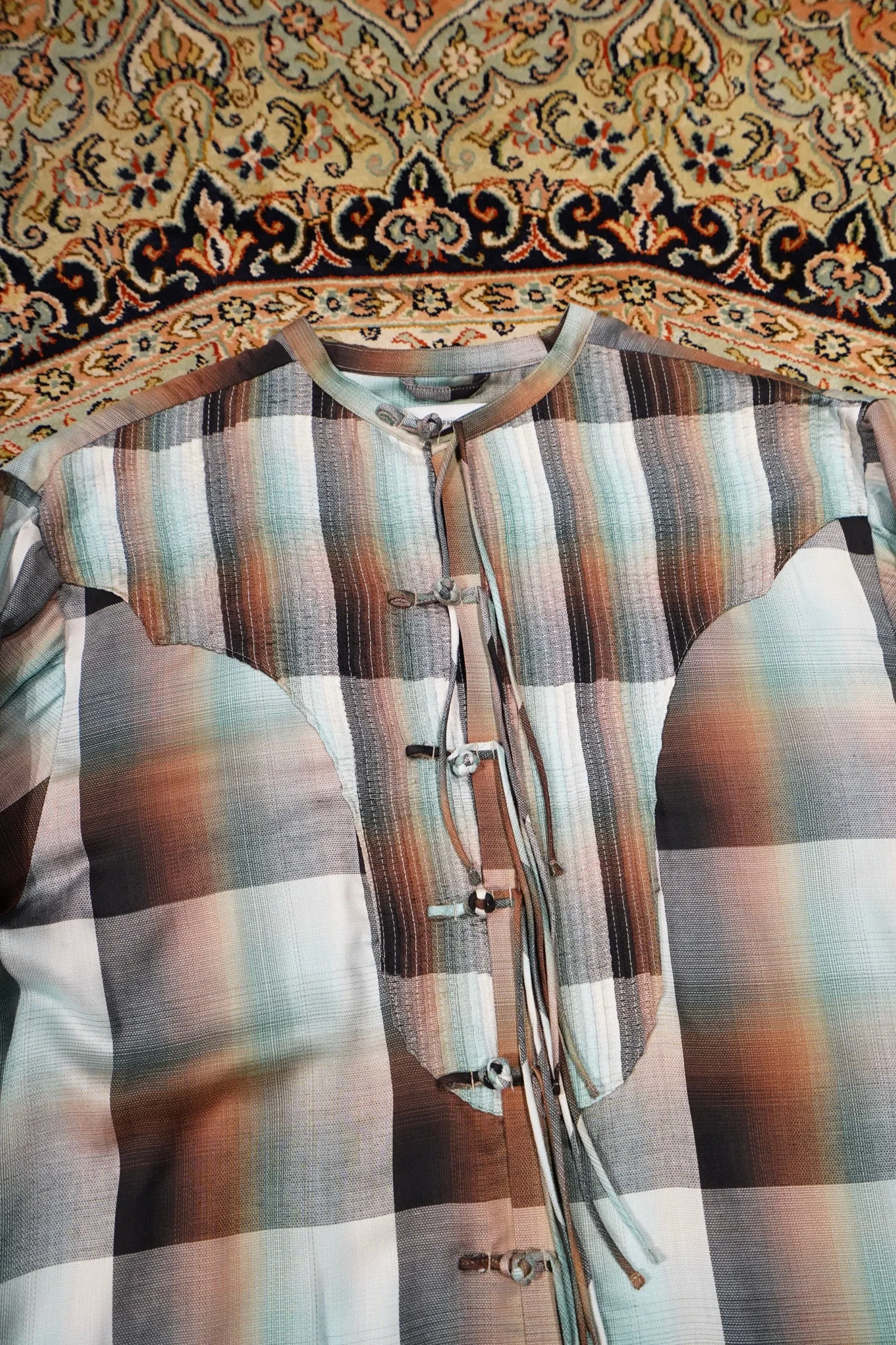 SUGARHILL Ombre Panama Long Shirt (GREEN)