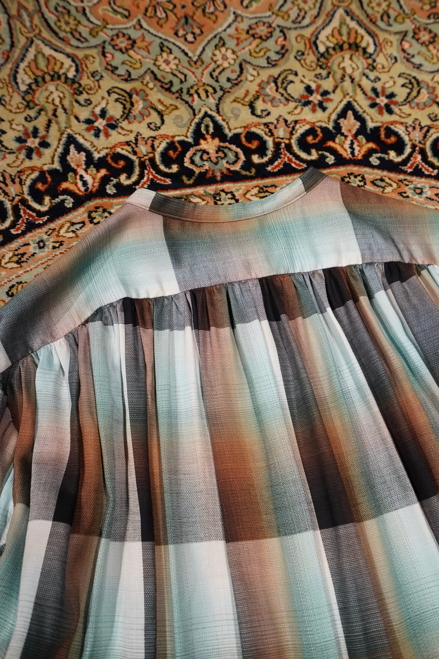 SUGARHILL Ombre Panama Long Shirt (GREEN)