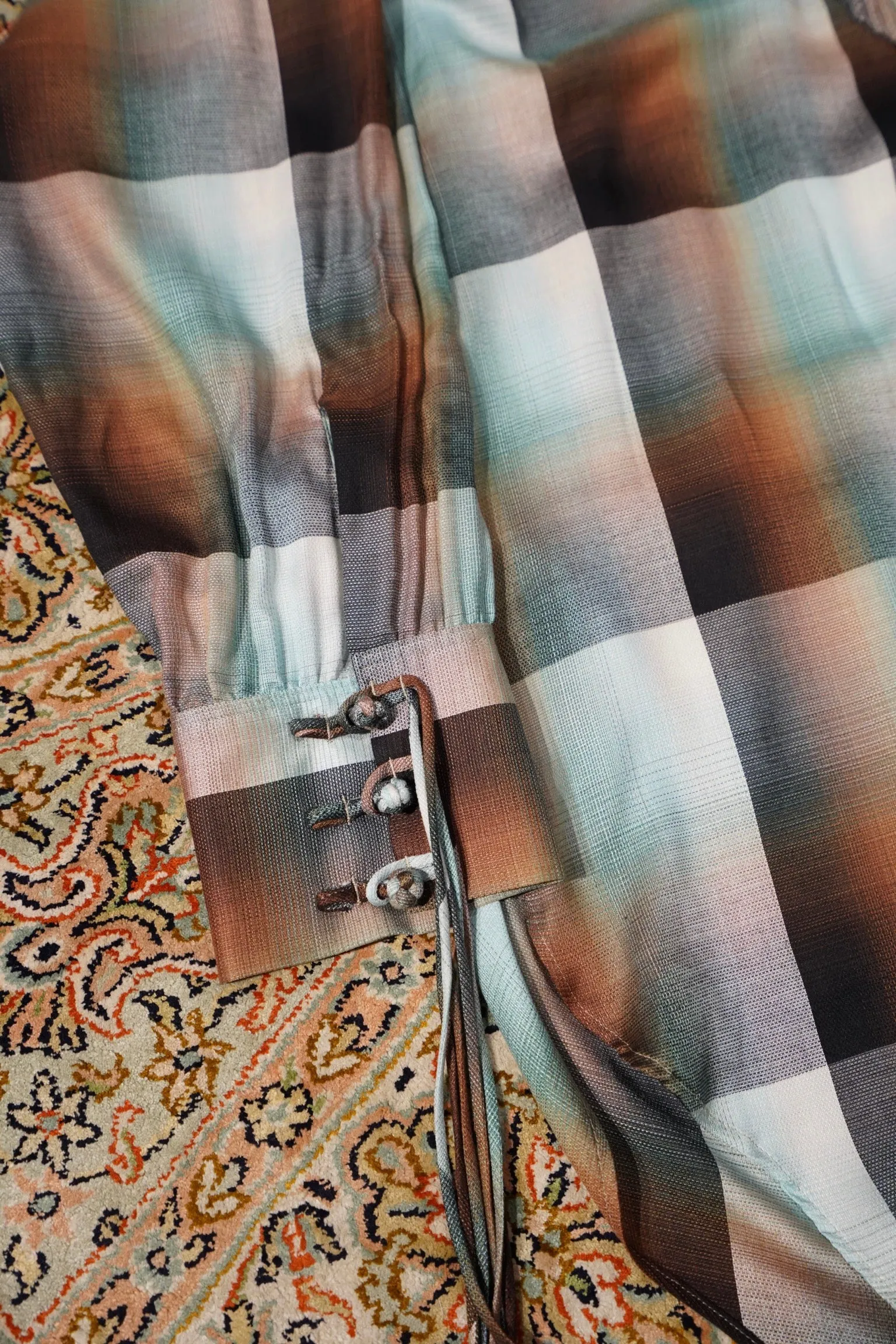 SUGARHILL Ombre Panama Long Shirt (GREEN)