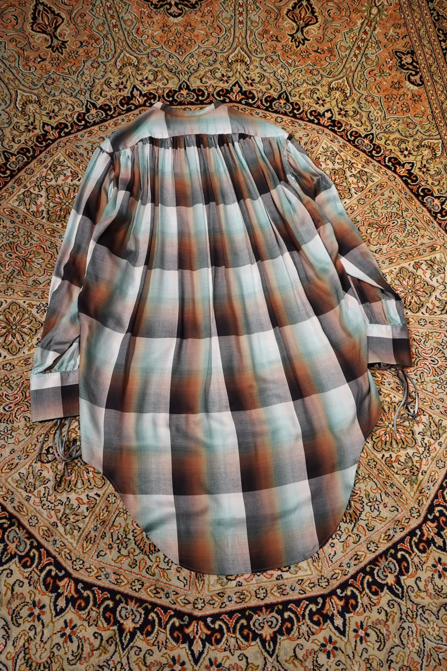SUGARHILL Ombre Panama Long Shirt (GREEN)