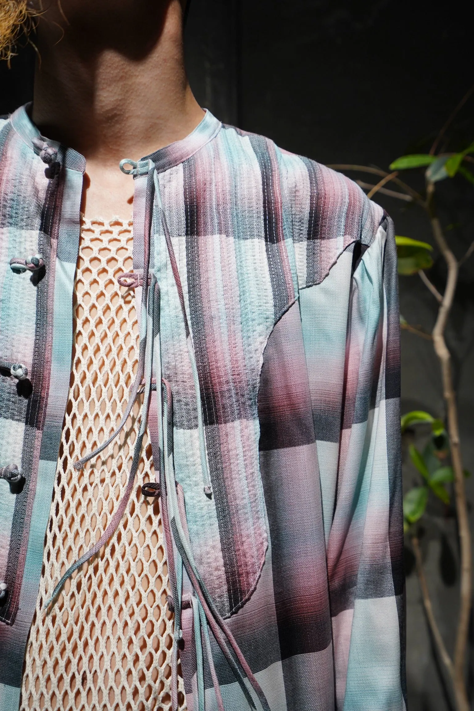 SUGARHILL Ombre Panama Long Shirt (PINK)