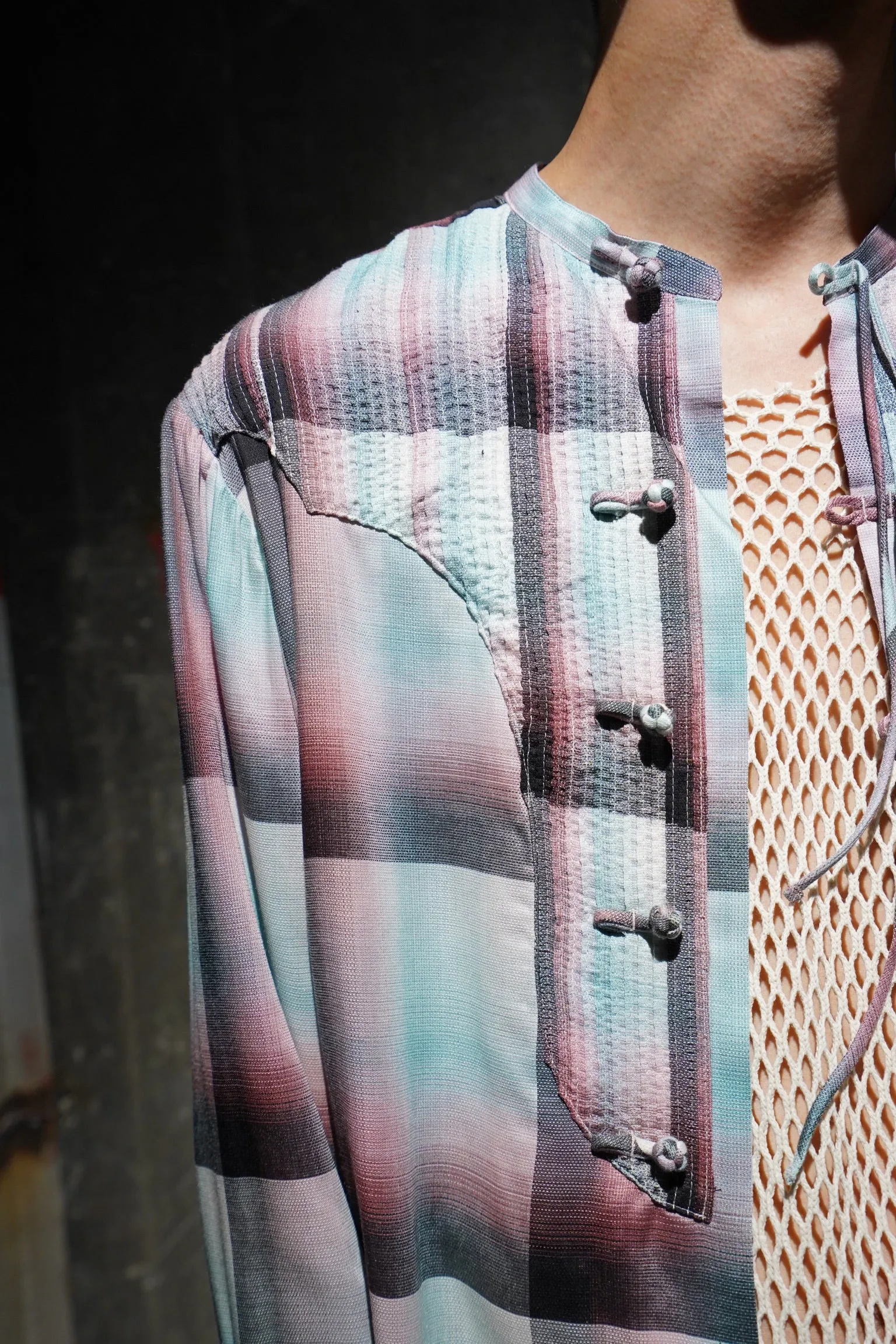 SUGARHILL Ombre Panama Long Shirt (PINK)