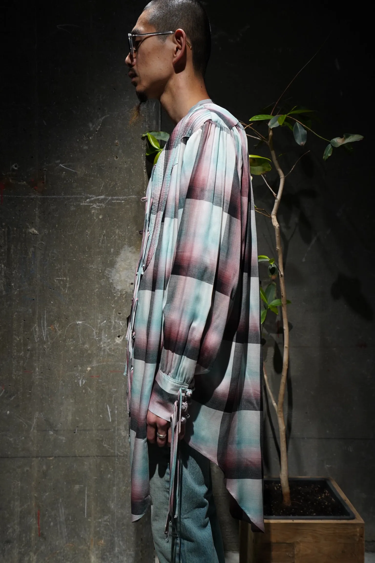 SUGARHILL Ombre Panama Long Shirt (PINK)