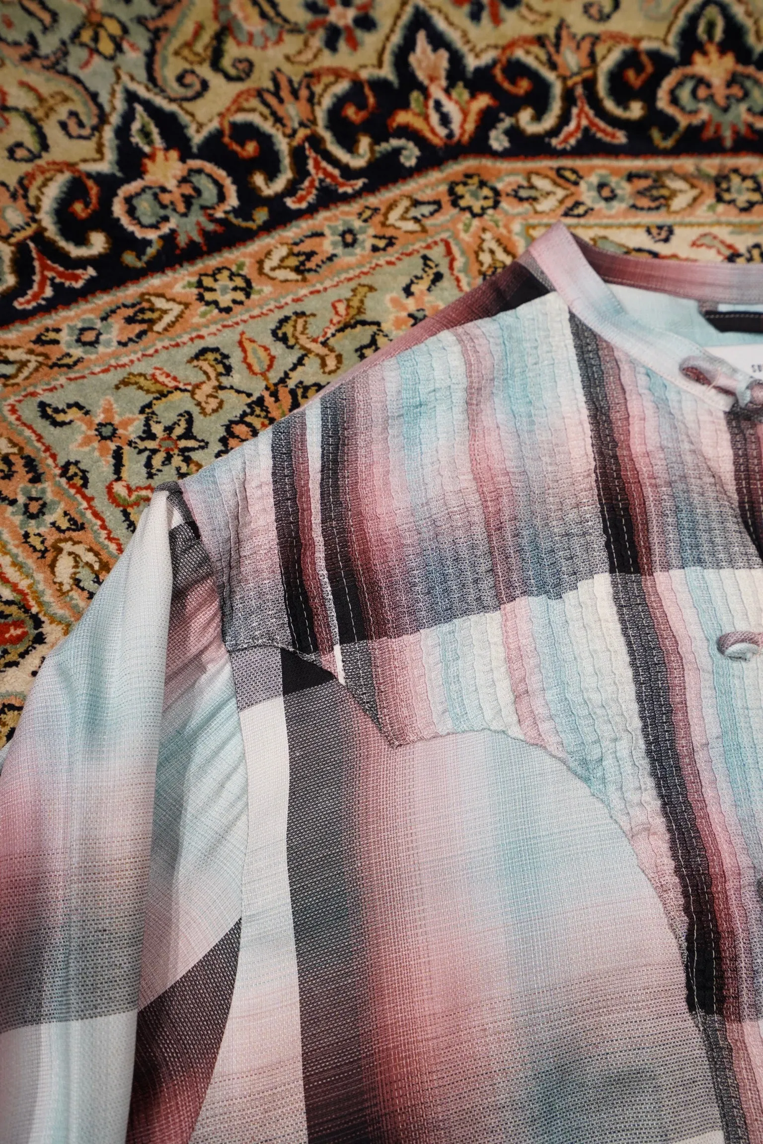 SUGARHILL Ombre Panama Long Shirt (PINK)