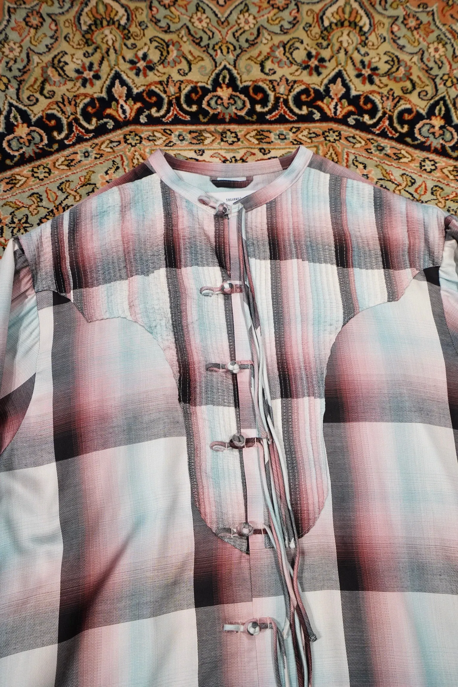 SUGARHILL Ombre Panama Long Shirt (PINK)