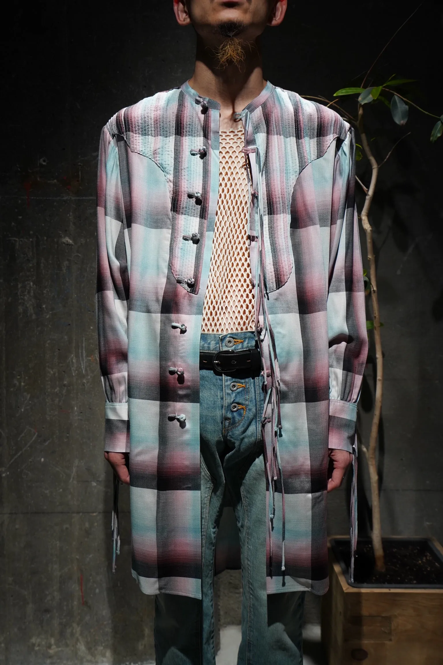 SUGARHILL Ombre Panama Long Shirt (PINK)