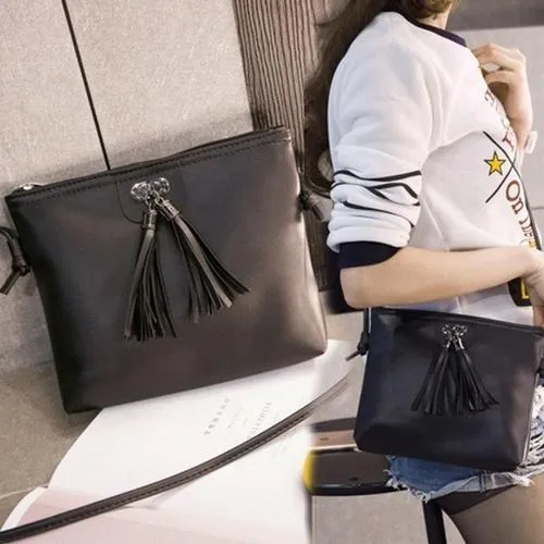 Tasseled Mini Messenger Bag