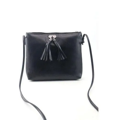 Tasseled Mini Messenger Bag