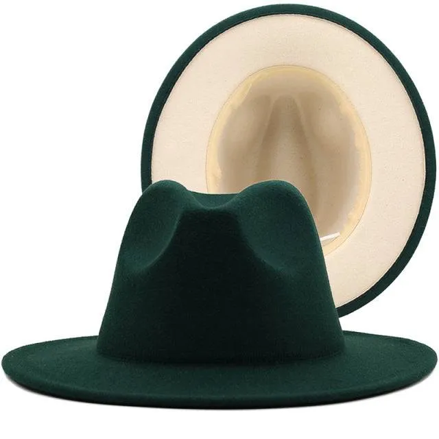 ThePatchwork Wool Felt Jazz Fedora Cowboy Cap