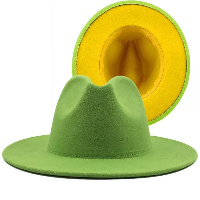 ThePatchwork Wool Felt Jazz Fedora Cowboy Cap