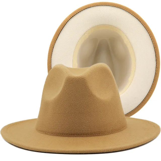 ThePatchwork Wool Felt Jazz Fedora Cowboy Cap