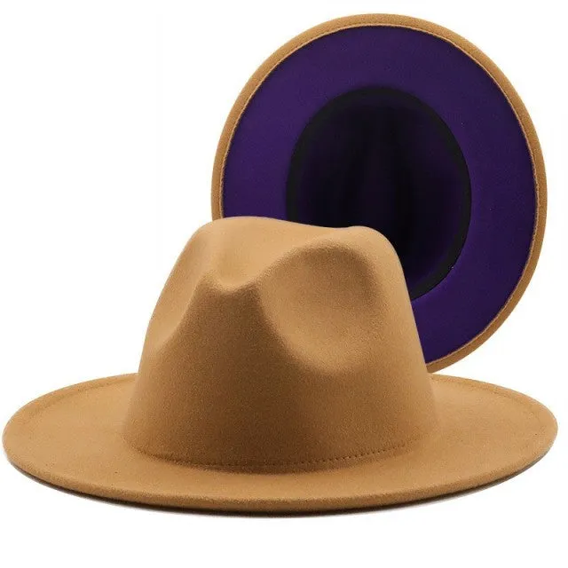 ThePatchwork Wool Felt Jazz Fedora Cowboy Cap