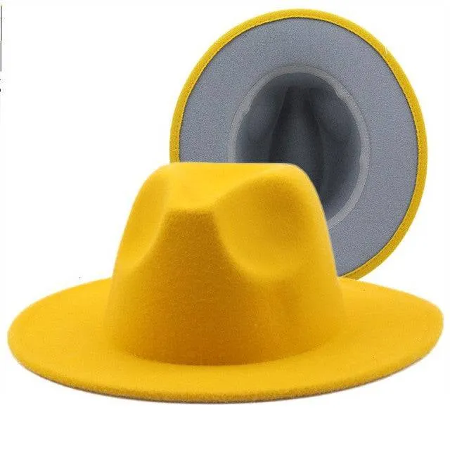 ThePatchwork Wool Felt Jazz Fedora Cowboy Cap