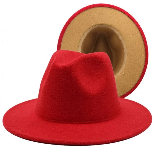 ThePatchwork Wool Felt Jazz Fedora Cowboy Cap