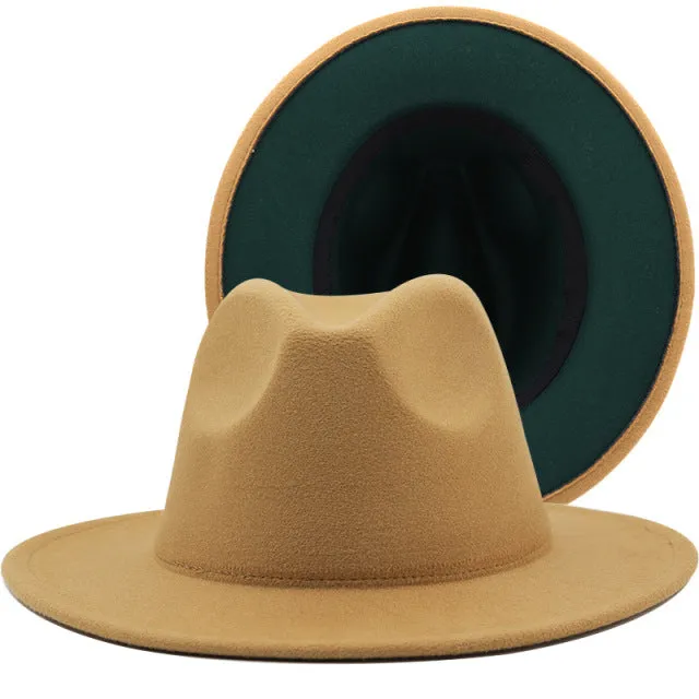 ThePatchwork Wool Felt Jazz Fedora Cowboy Cap