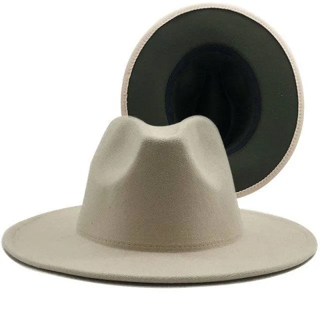 ThePatchwork Wool Felt Jazz Fedora Cowboy Cap