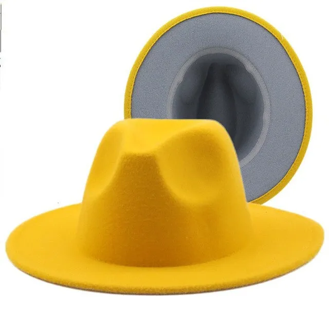 ThePatchwork Wool Felt Jazz Fedora Cowboy Cap