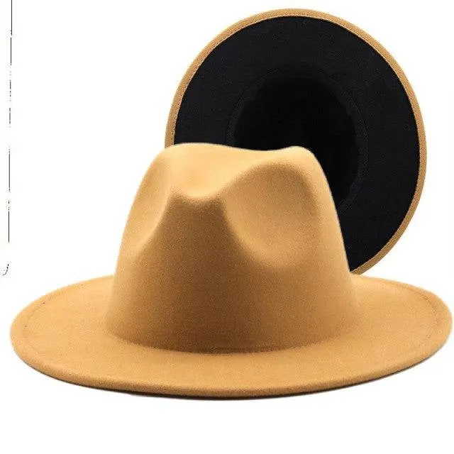 ThePatchwork Wool Felt Jazz Fedora Cowboy Cap