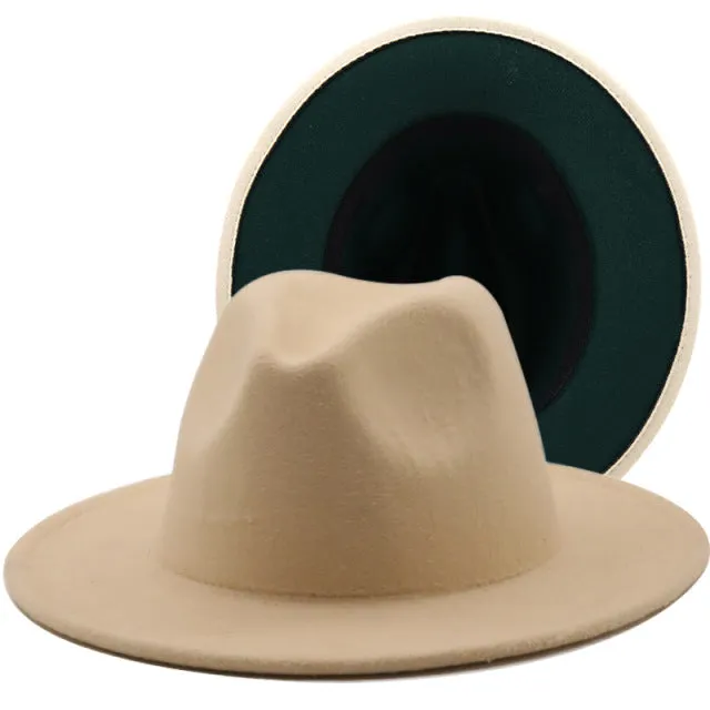 ThePatchwork Wool Felt Jazz Fedora Cowboy Cap