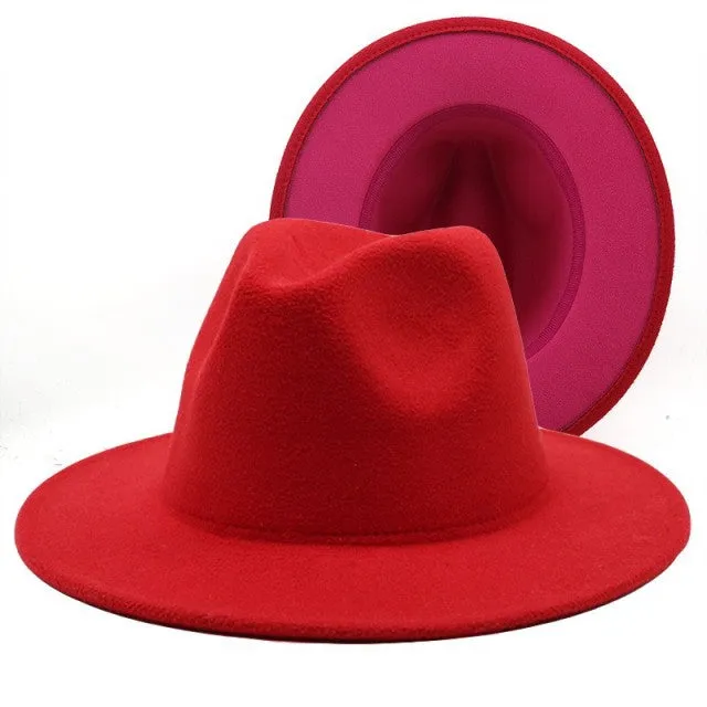 ThePatchwork Wool Felt Jazz Fedora Cowboy Cap
