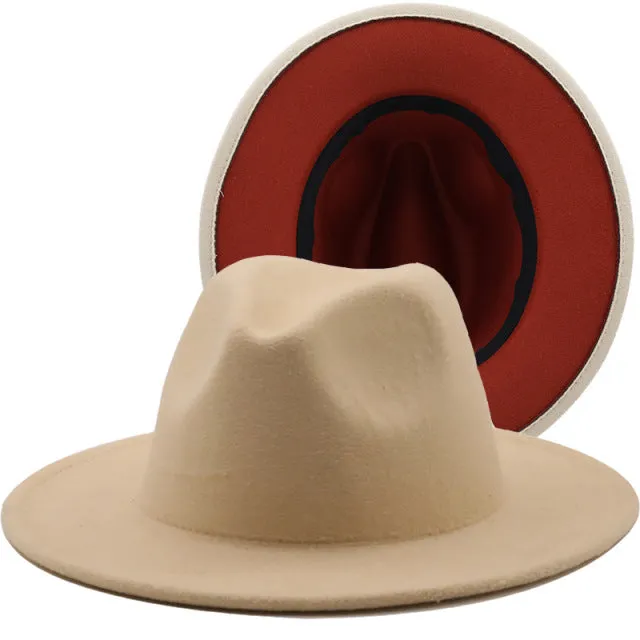 ThePatchwork Wool Felt Jazz Fedora Cowboy Cap