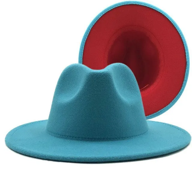 ThePatchwork Wool Felt Jazz Fedora Cowboy Cap
